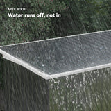 Outsunny 9ft x 4ft Metal Garden Shed, Outdoor Tool House with Foundation Kit, Ventilations and Double Doors, Dark Grey