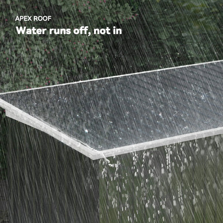 Outsunny 9ft x 4ft Metal Garden Shed, Outdoor Tool House with Foundation Kit, Ventilations and Double Doors, Dark Grey