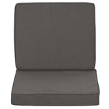Outsunny Set of 2 Garden Seat and Back Cushion Set, Replacement Cushions for Outdoor Furniture with Seat Cushion and Back Cushion, Dark Grey