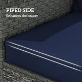 Outsunny Seat and Back Padded Cushion Set, CUSHION ONLY - Dark Blue