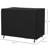Outsunny 205 x 124cm Three-Seater Swing Chair Protective Cover Black