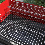 Outsunny Charcoal BBQ, with Five Position Grill Grate - Red