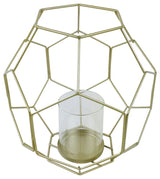 Gold Geometric Candleholder 21cm