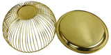 Set Of 3 Gold Bowls With Plate Tops