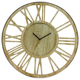 Wooden Silver Clock 40cm