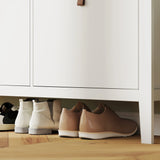 HOMCOM Modern Four-Drawer Shoe Cabinet - White