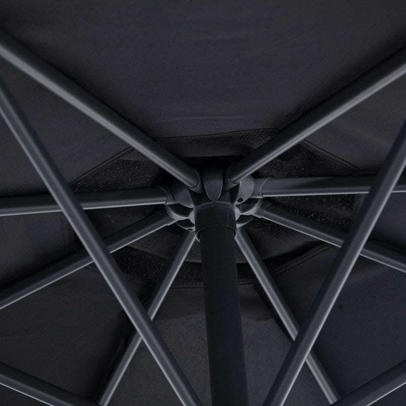 Outsunny 3 m Banana Parasol-Black