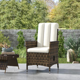 Outsunny 105-150 Reclining Rattan Chair - Cream