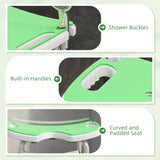HOMCOM 39-51.5cm 'U' Seat Padded Shower Stool - Green