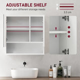 kleankin Wall Mounted Bathroom Storage Cupboard - White