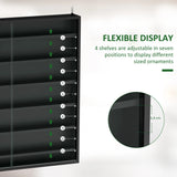 HOMCOM Six Shelf Display Cabinet, with Glass Doors - Black