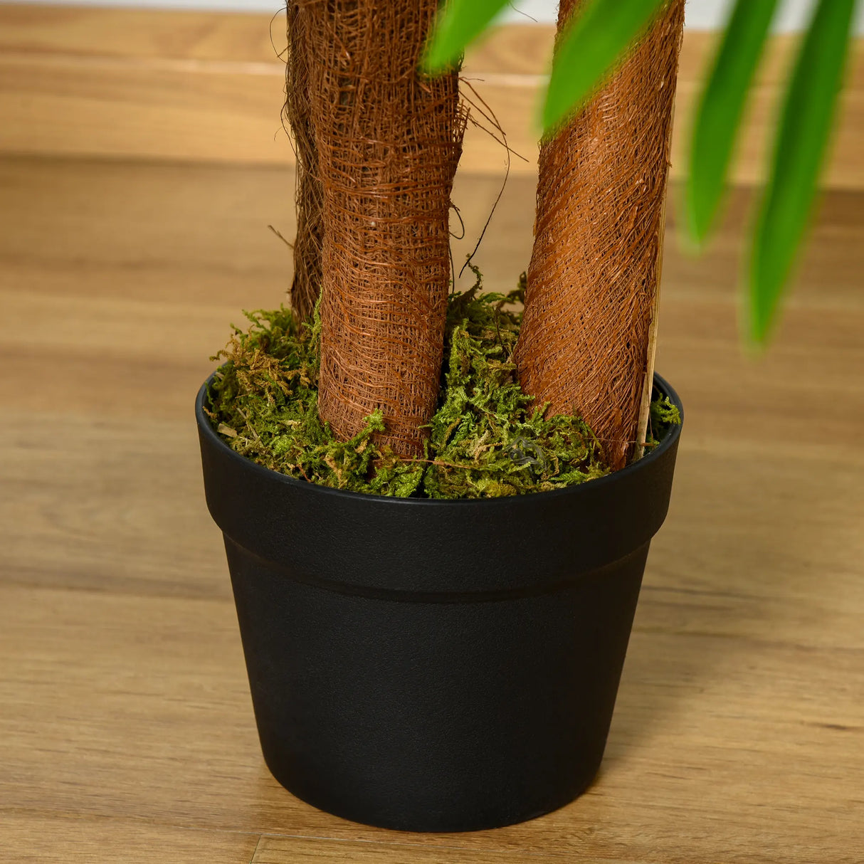 Outsunny Artificial Plant Bamboo Artificial Tree Height 120 cm with Pot for Home Indoor Decor