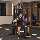 HOMCOM Multifunction Home Gym Machine, with 45kg Weight Stacks, for Strength Training