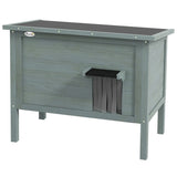 PawHut Feral Cat House, Wooden Insulated with Removable Floor, Water-Resistant Openable Roof - Charcoal Grey