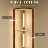 HOMCOM Three-Tier Corner Floor Lamp