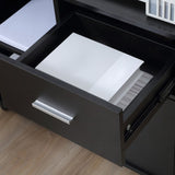 Vinsetto Filing Cabinet with Wheels, Mobile Printer Stand with Open Shelves and Lockable Drawer for A4 Size Documents, Black