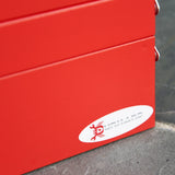 DURHAND Metal Tool Box 3 Tier 5 Tray Professional Portable Storage Cabinet Workshop Cantilever Toolbox with Carry Handle, 56cmx20cmx34cm, Red