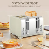 HOMCOM Retro 3000W Kettle and Toaster Set - Grey