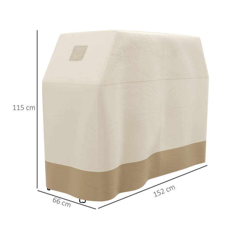 Outsunny 66W x 152Lcm PU Coated Protective Grill Cover - Beige