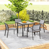 Outsunny Five-Piece Outdoor Garden Dining Set - Grey