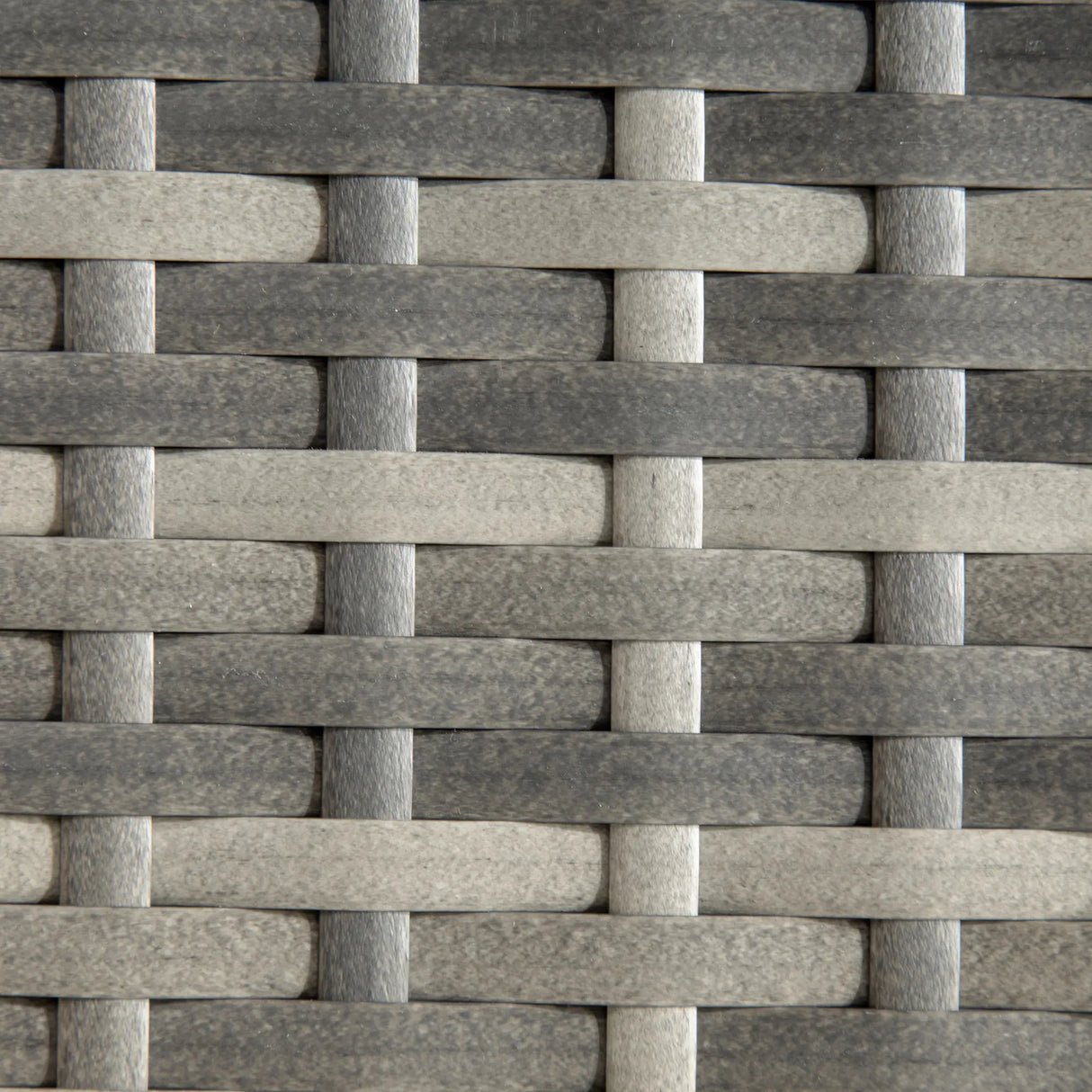 Outsunny Rattan Side Table, Outdoor Coffee Table with Plastic Board Under the Full Woven Table Top for Patio, Garden, Balcony, Mixed Grey