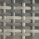 Outsunny Rattan Side Table, Outdoor Coffee Table with Plastic Board Under the Full Woven Table Top for Patio, Garden, Balcony, Mixed Grey