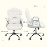 Vinsetto Velvet-Feel Work Chair, with Diamante Back - Cream