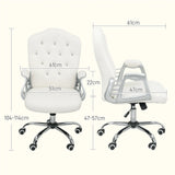 Vinsetto Velvet-Feel Work Chair, with Diamante Back - Cream