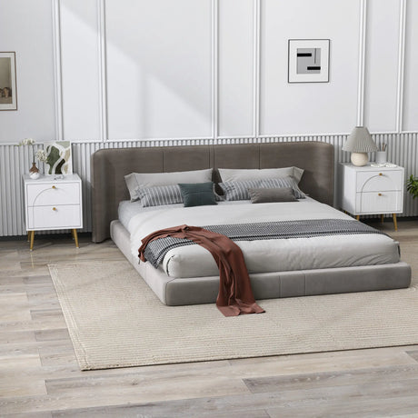 HOMCOM 2-Drawer Bedside Table Set of 2 - White