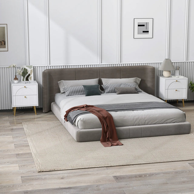 HOMCOM 2-Drawer Bedside Table Set of 2 - White