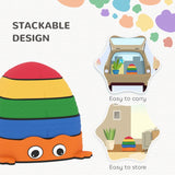 AIYAPLAY 5PCS Sensory Stepping Stones for Toddlers, Frog-Shaped Kids Stepping Stones Set with Anti-Slip Edging for Ages 2-8