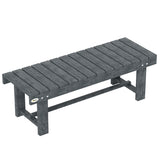 Outsunny 2-Seater Garden Wooden Bench, Grey