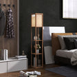 HOMCOM Three-Shelf Standing Lamp - Natural
