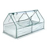 6 x 3 x 3 Feet Galvanized Raised Garden Bed with Greenhouse