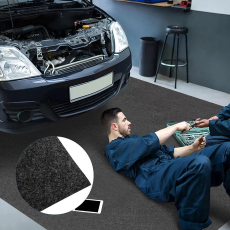 252.5 x 221 cm Garage Floor Mat Non-Slip Water-Repellent Oil Mat Anti-Slip Mat