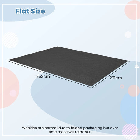 252.5 x 221 cm Garage Floor Mat Non-Slip Water-Repellent Oil Mat Anti-Slip Mat