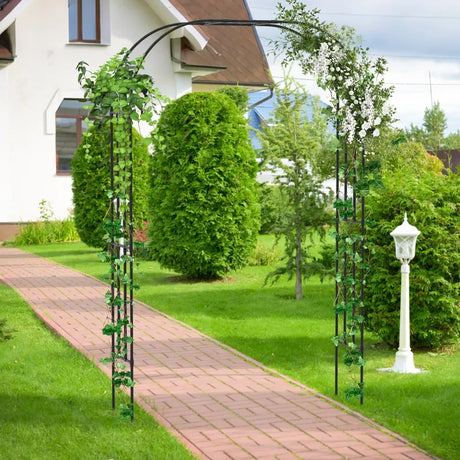 Garden Arch Trellis Grape Vine Flower Support Rack for Lawn Patio