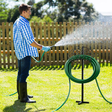 Detachable Freestanding Hose Holder for Outdoor Yard Garden Lawn