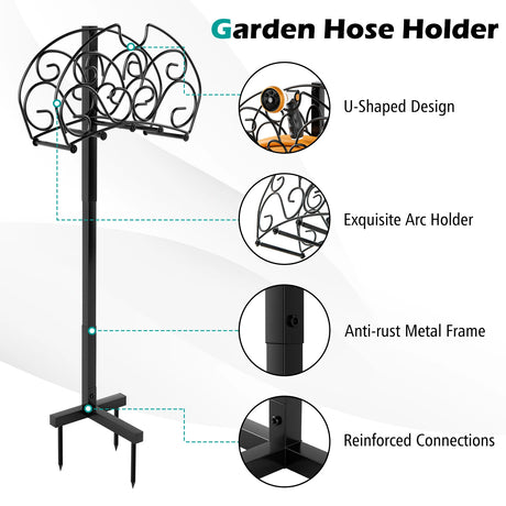 Detachable Freestanding Hose Holder for Outdoor Yard Garden Lawn