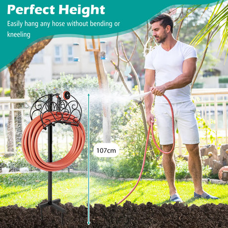 Detachable Freestanding Hose Holder for Outdoor Yard Garden Lawn