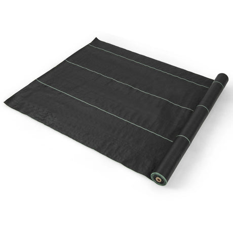 Garden Weed Barrier Fabric PP Weed Control Fabric with Guide Line-2.1 Oz 2 x 25 m