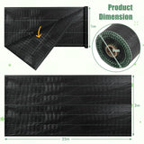 Garden Weed Barrier Fabric PP Weed Control Fabric with Guide Line-2.1 Oz 2 x 25 m