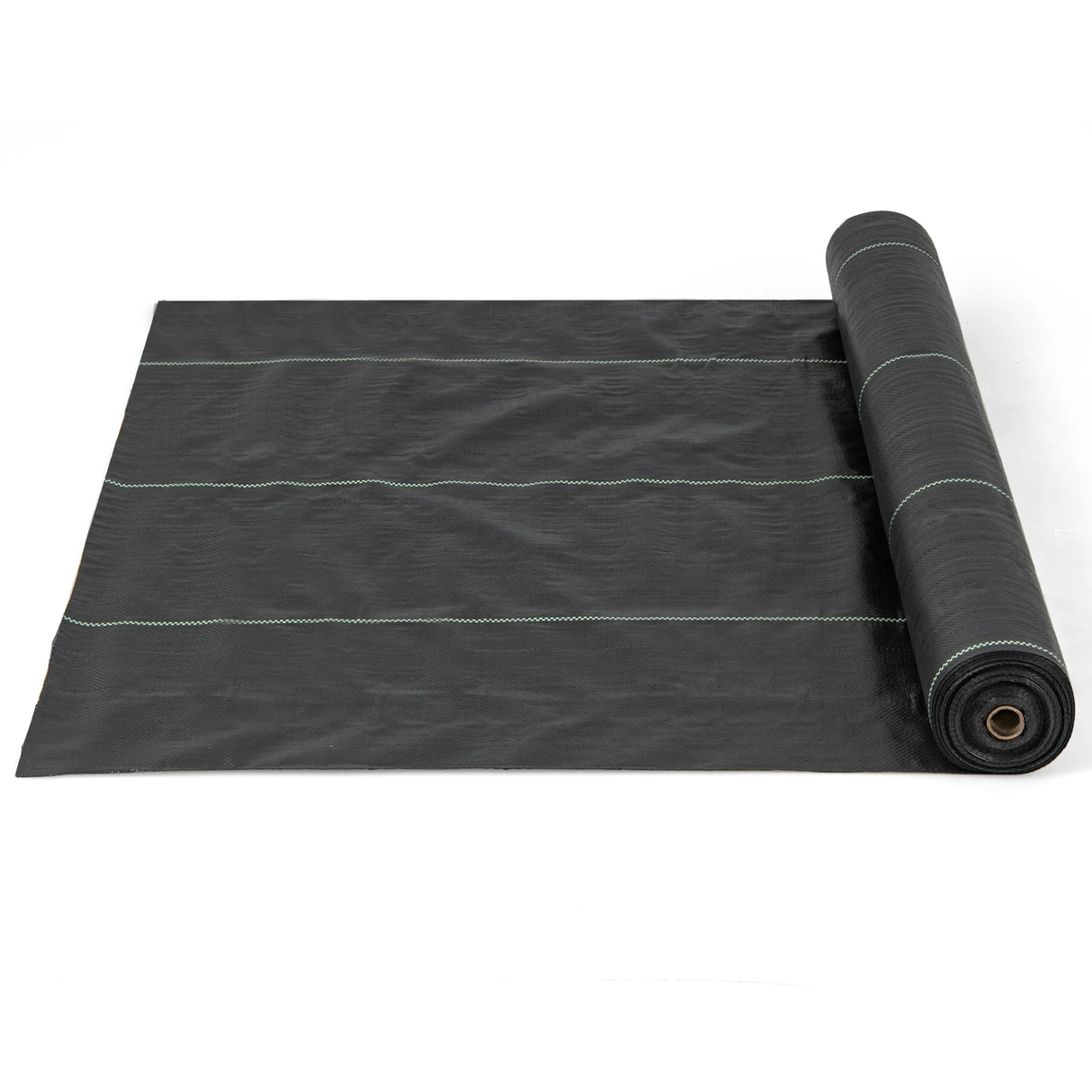 Garden Weed Barrier Fabric PP Weed Control Fabric with Guide Line-3.5 Oz 2 x 25 m