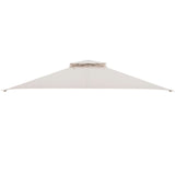 10 x 12 Feet Gazebo Replacement Top with Air Vent and Drainage Holes-Beige