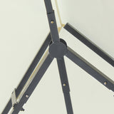 Outsunny 4x3m Gazebo with Curtains, Double Roof Outdoor Shelter for Garden, Solid Steel Frame, Perfect for Lawn & Deck, Beige