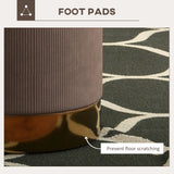 HOMCOM Soft Padded Corduroy Footstool - Light Brown