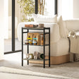 HOMCOM Three Shelf Industrial Side Table, Grey