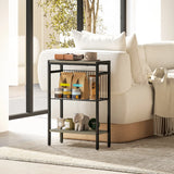 HOMCOM Three Shelf Industrial Side Table, Grey