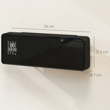 HOMCOM 2000W Ceramic Electric Heater with Fan, Adjustable Thermostat, Wall Mounted - Black