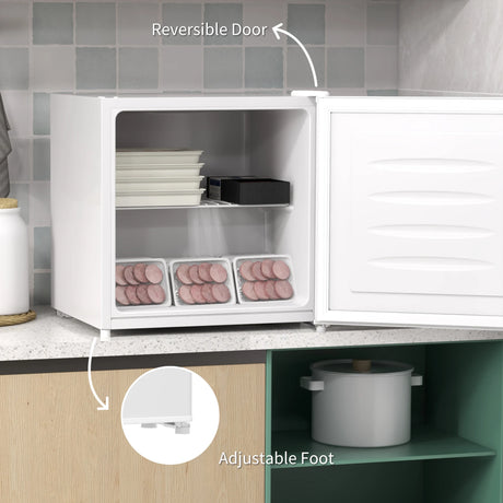HOMCOM 35L Mini Freezer, -24 to -14 Temperature - White